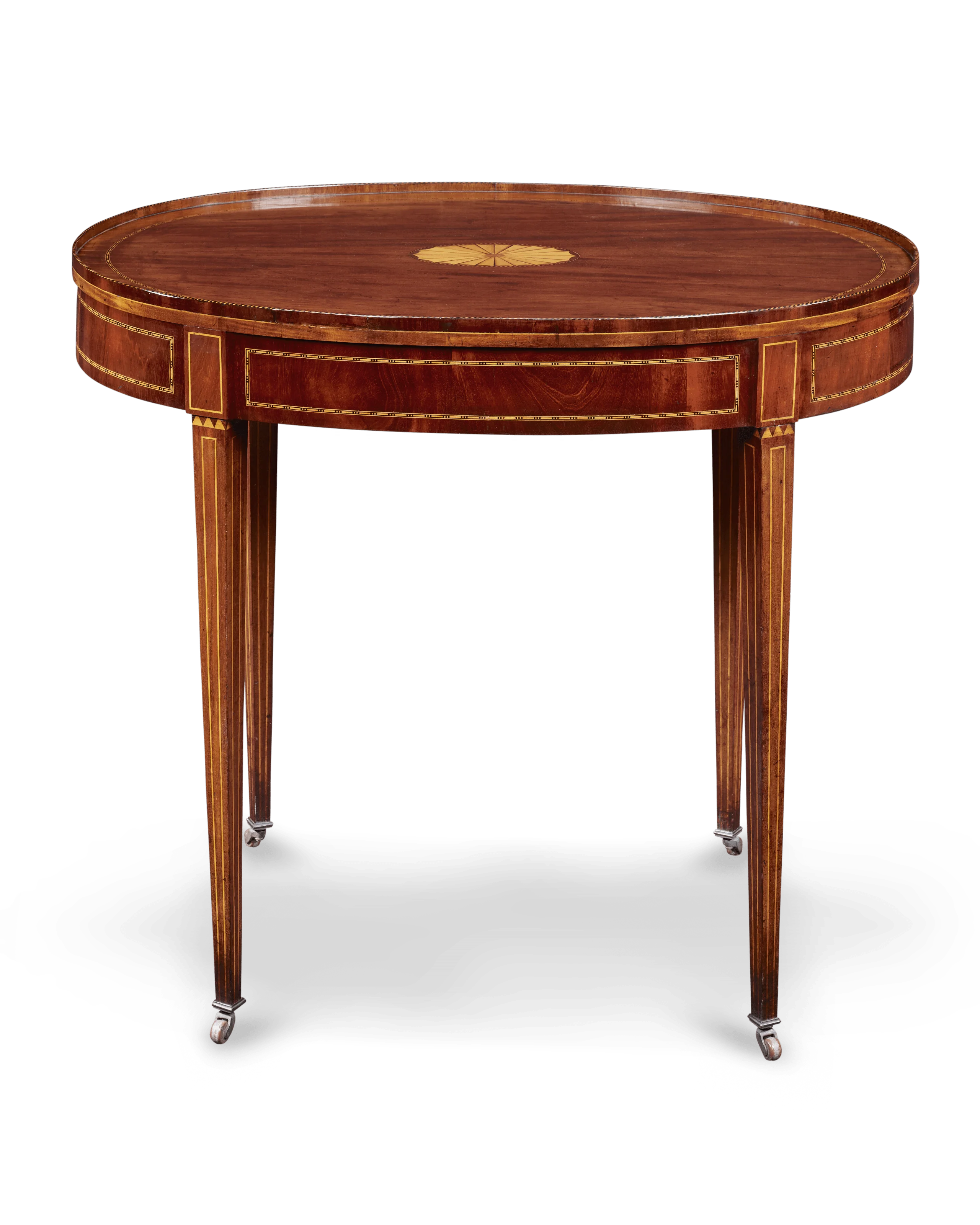 Victorian Mahogany and Satinwood Inlaid Table - Image 4