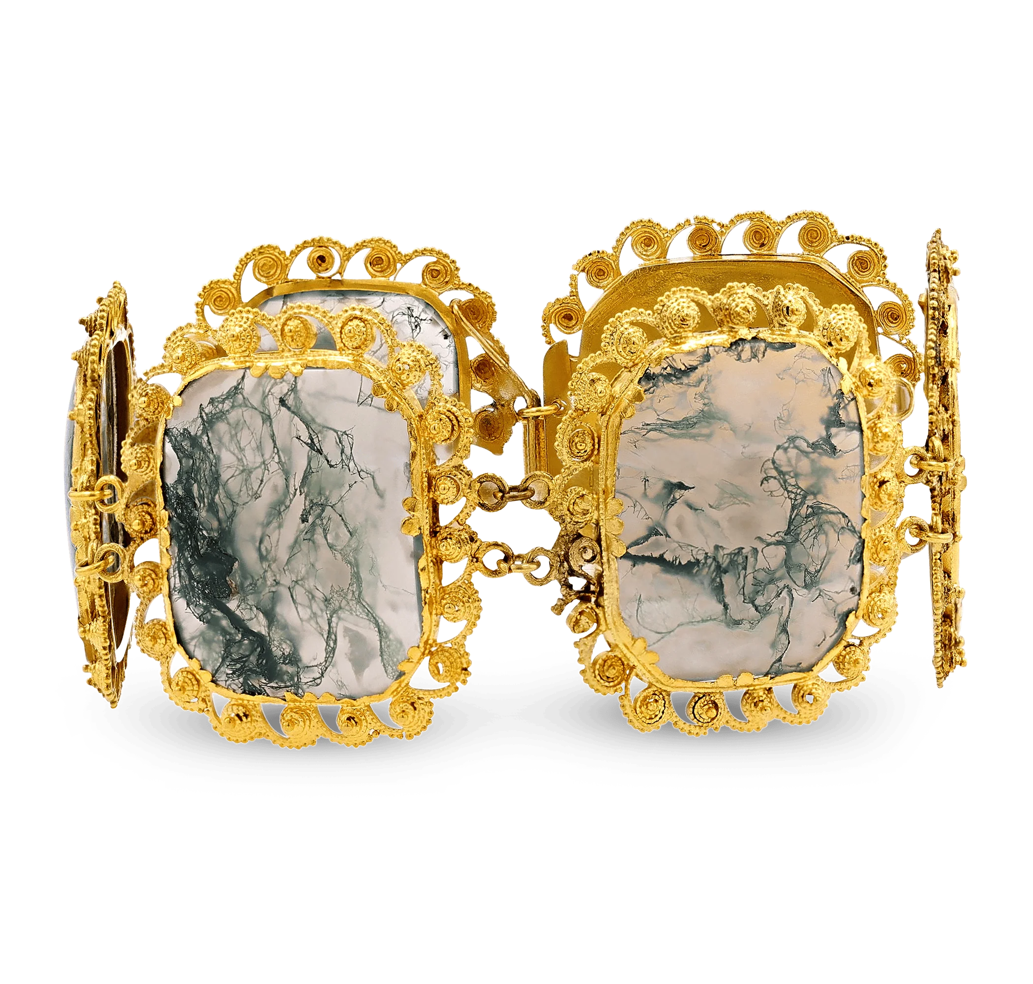 Victorian Moss Agate Bracelet