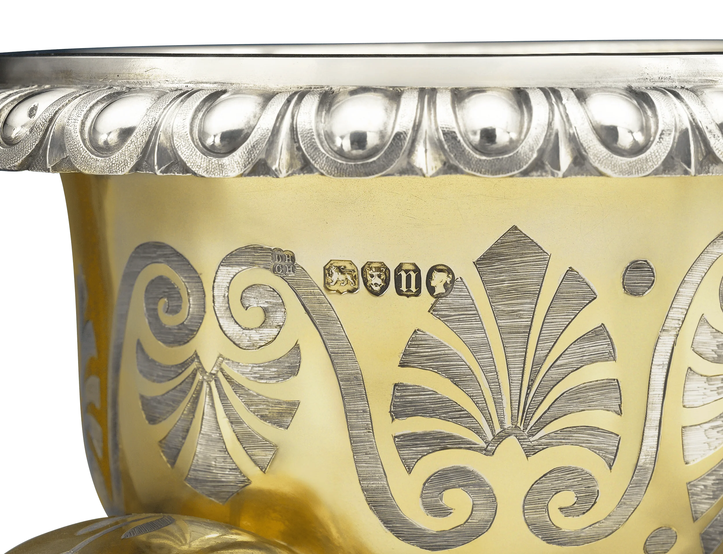 Victorian Parcel Gilt Vase by D & C Houle - Image 4