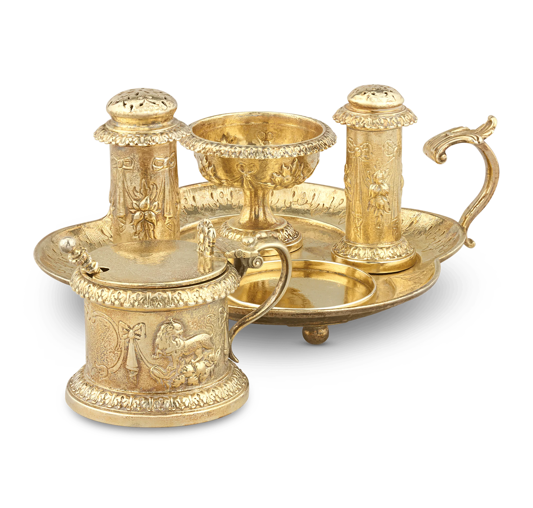 Victorian Silver Cruet Set by George Fox