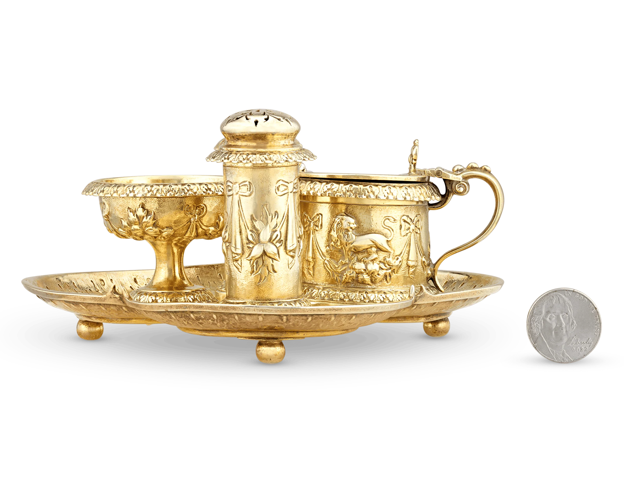 Victorian Silver Cruet Set by George Fox - Image 2