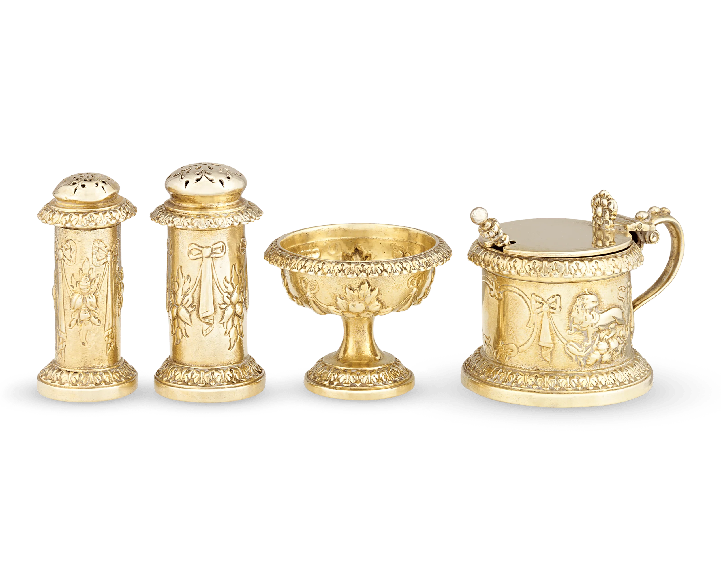 Victorian Silver Cruet Set by George Fox - Image 3