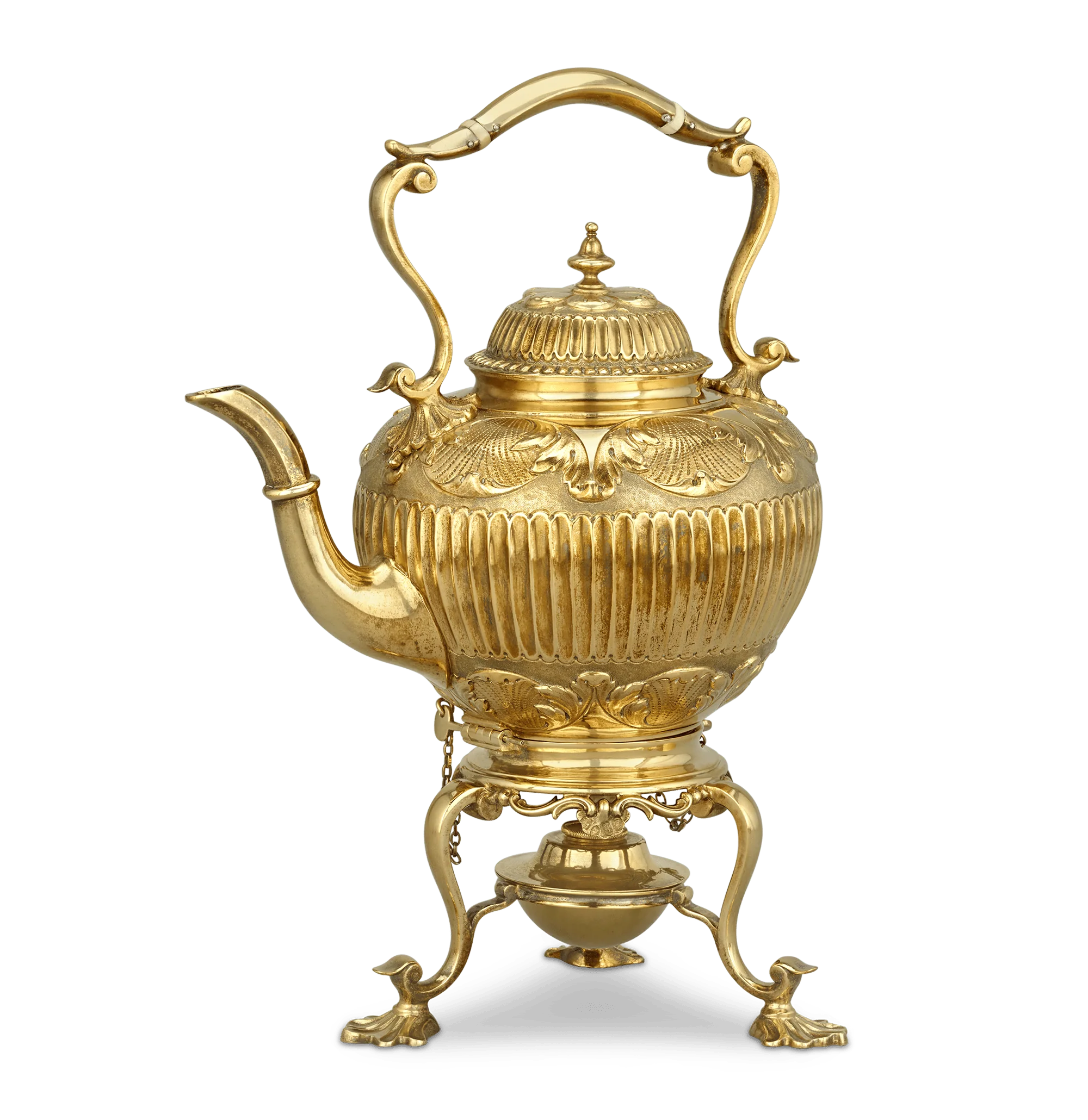 Victorian Silver Gilt Tea Set by Edward Barnard & Sons - Image 2