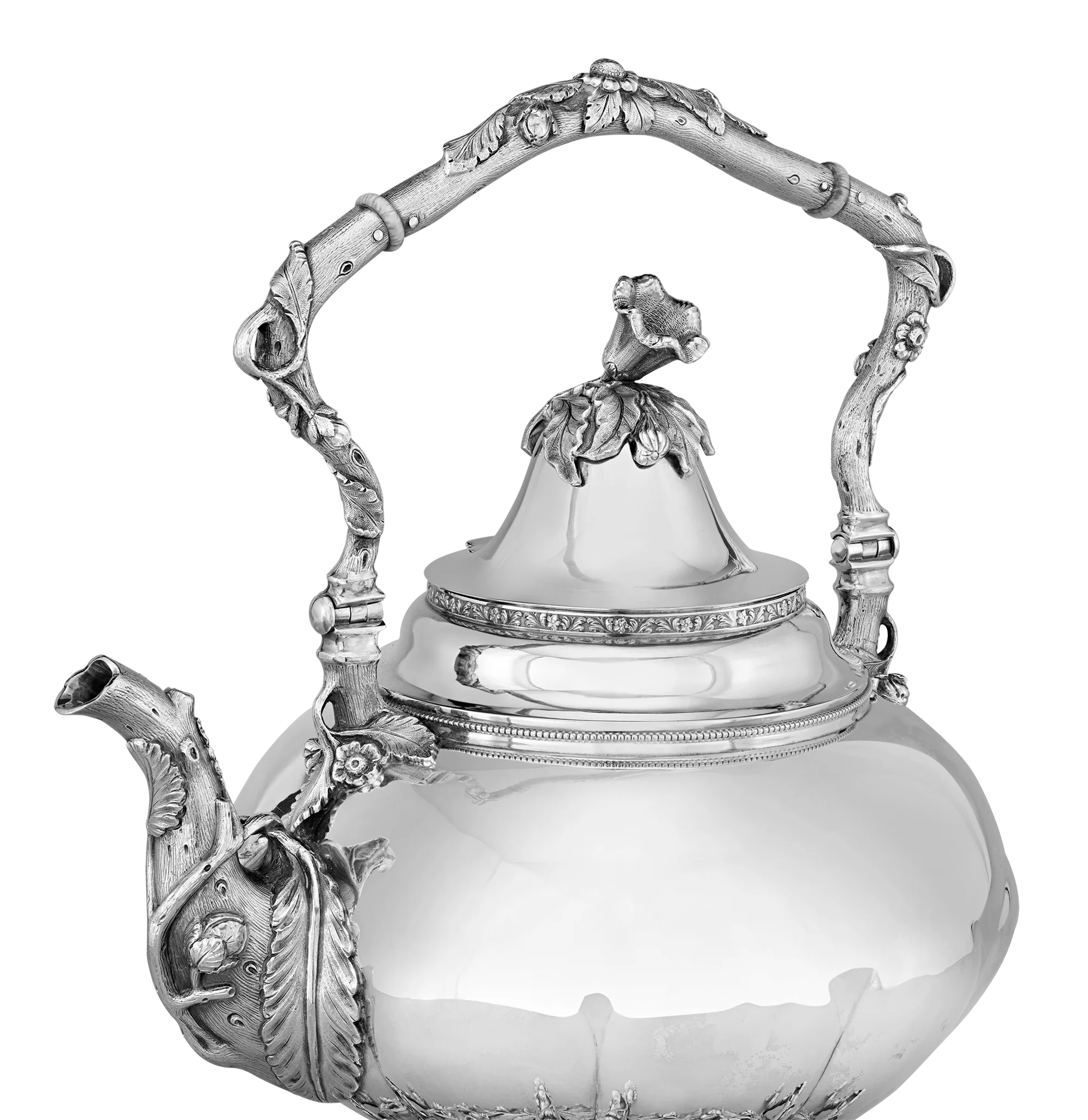 Victorian Silver Tea Kettle by Gorham & Thurber - Image 3