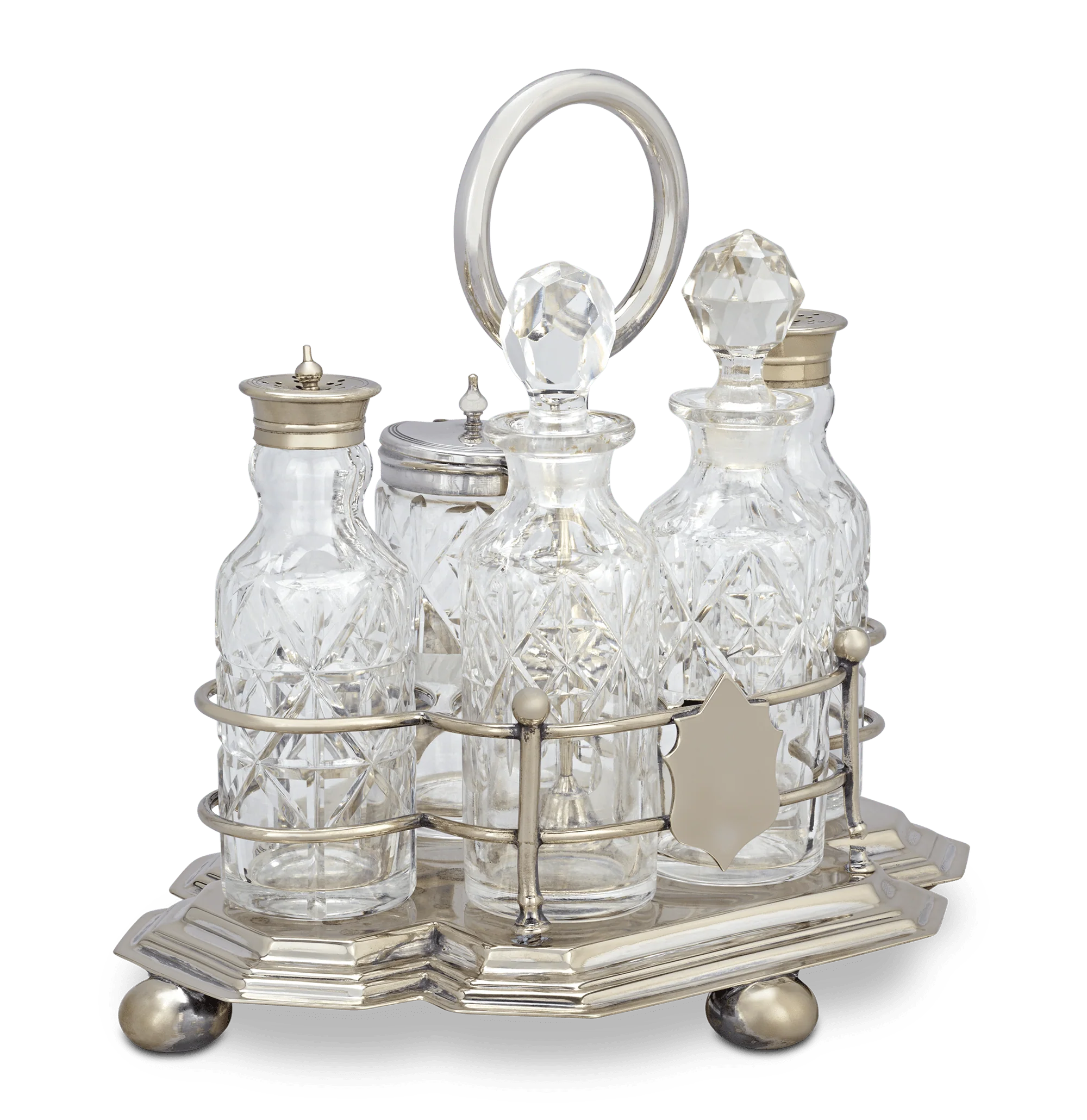 Victorian Silverplate Cruet Set