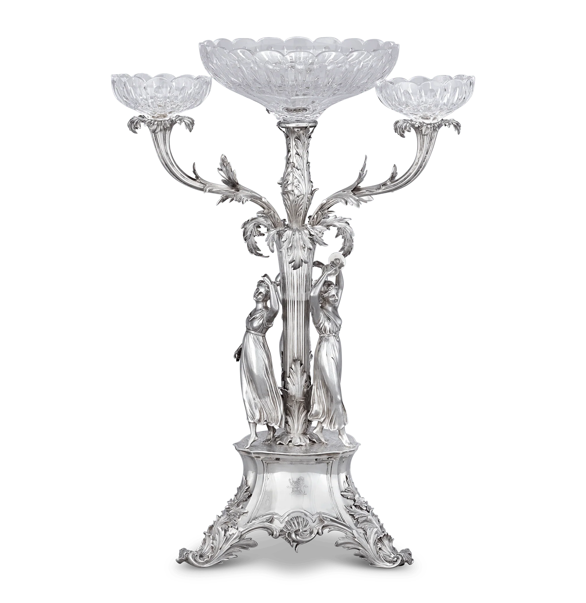 Victorian Three Graces Silver Epergne by Barnard & Sons - Image 2