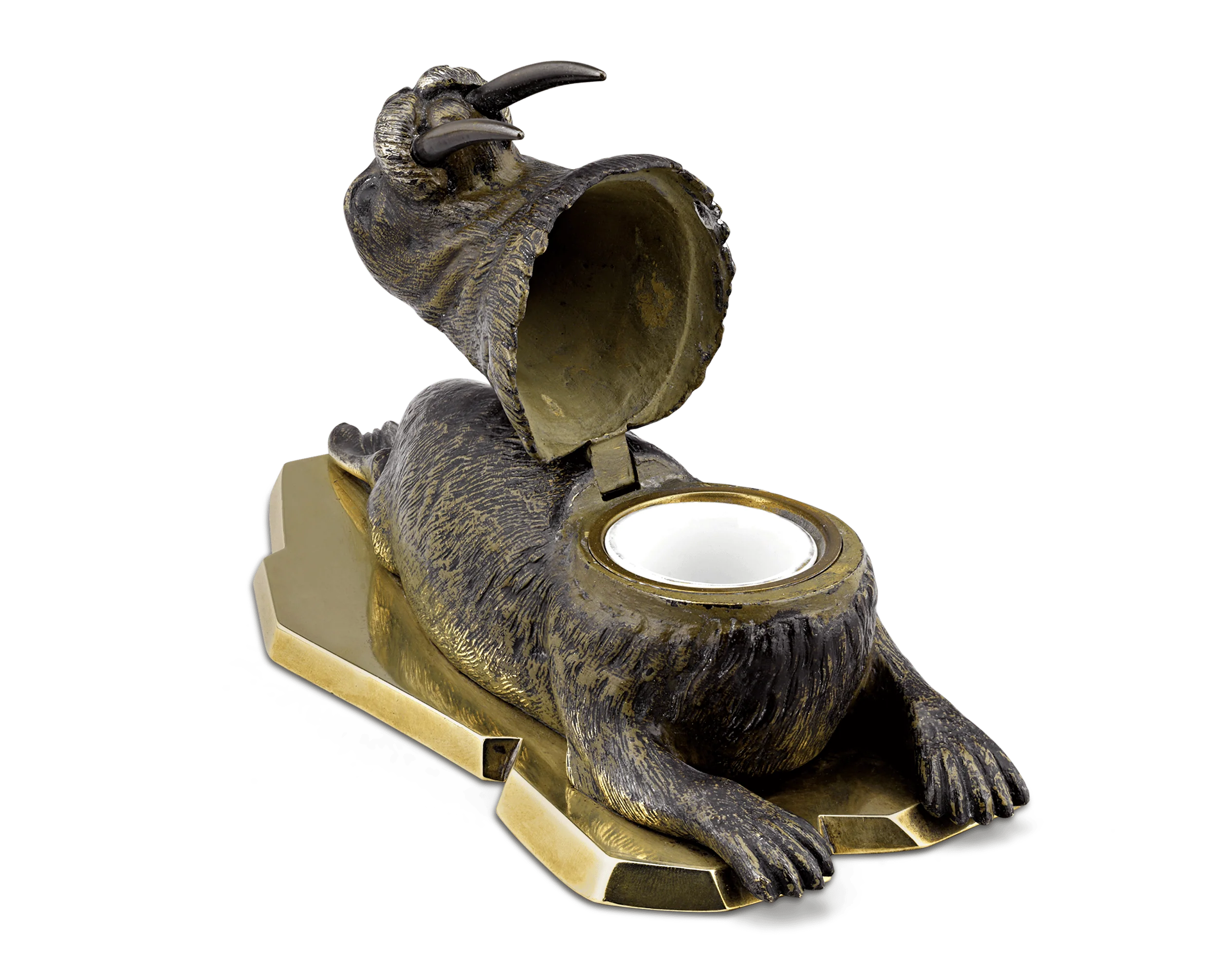 Vienna Bronze Walrus Inkwell - Image 2