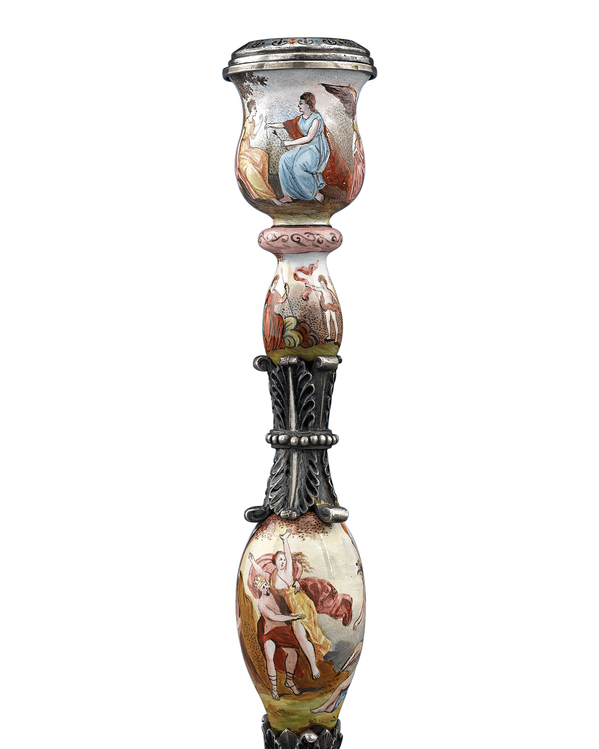 Viennese Enamel Candlesticks - Image 2