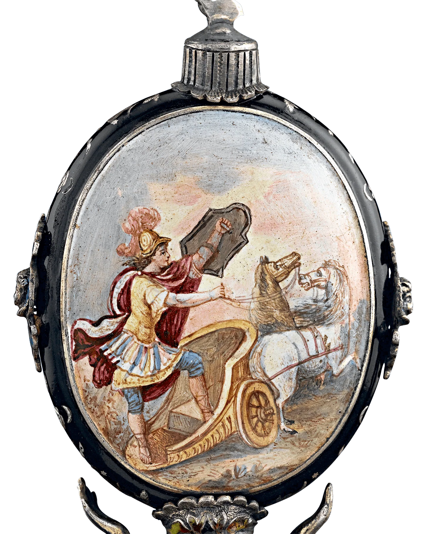 Viennese Enamel Soldier Clock - Image 6