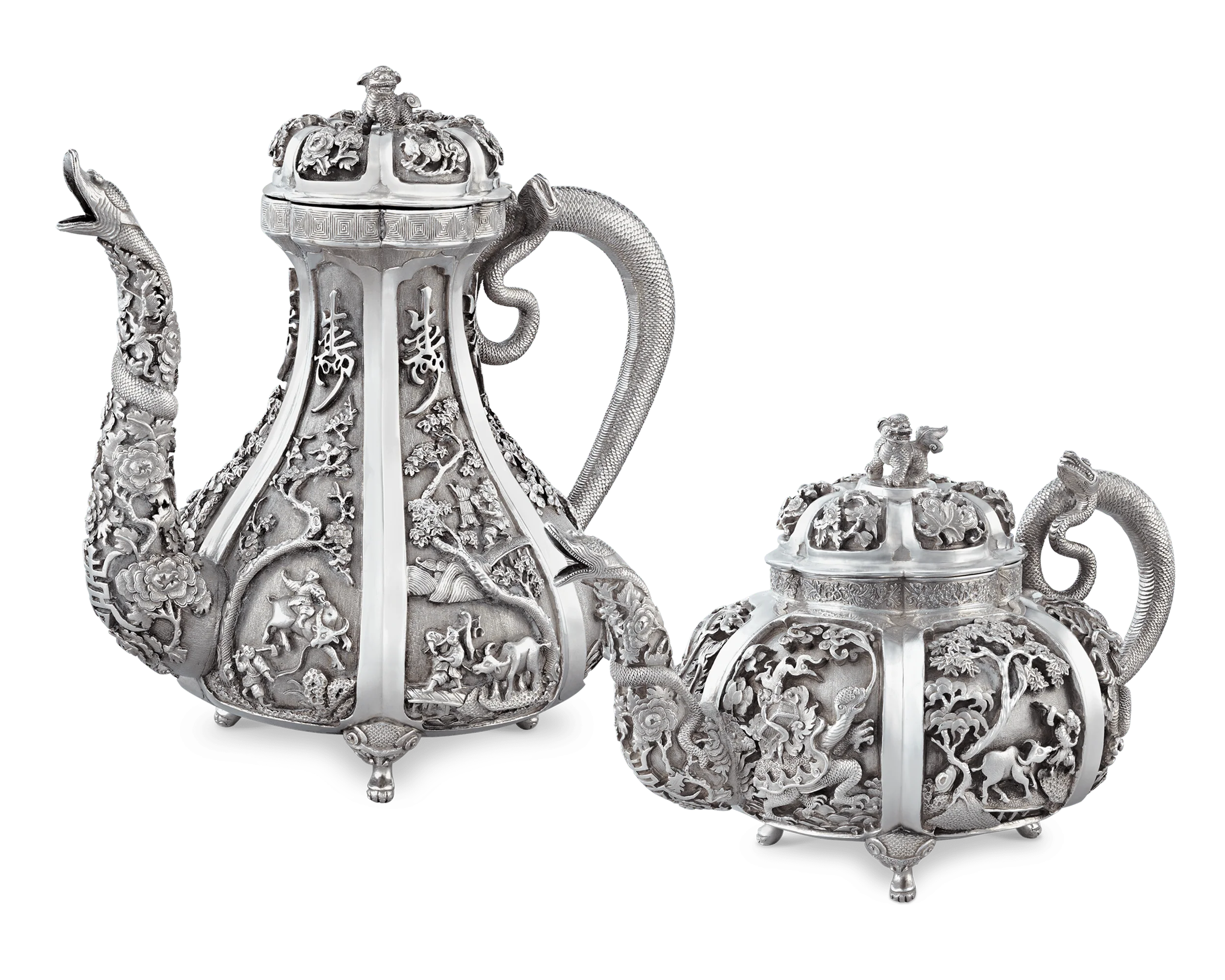 Vietnamese Silver Tea Set - Image 3