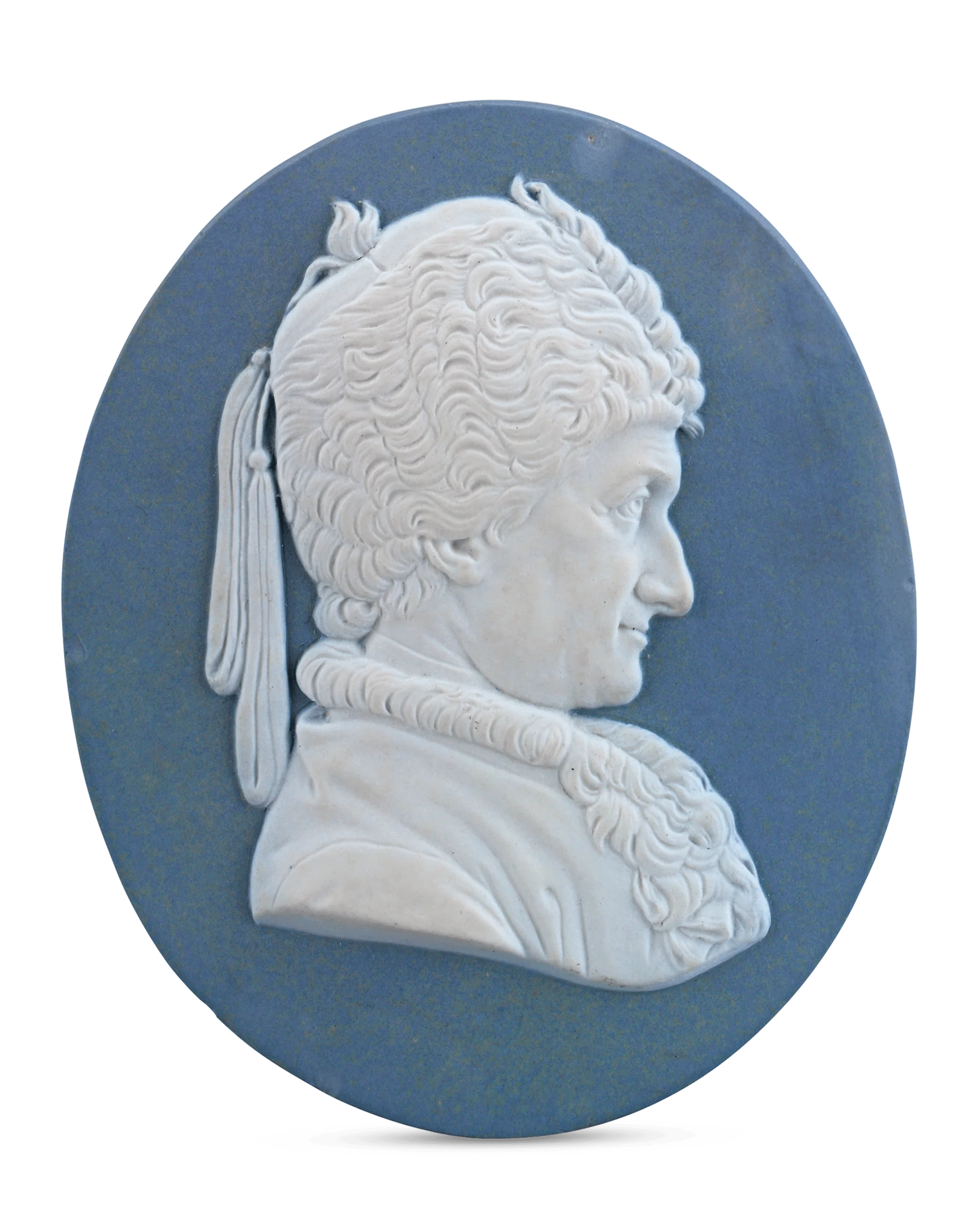 Wedgwood & Bentley Jasperware Portrait Medallion of Rousseau
