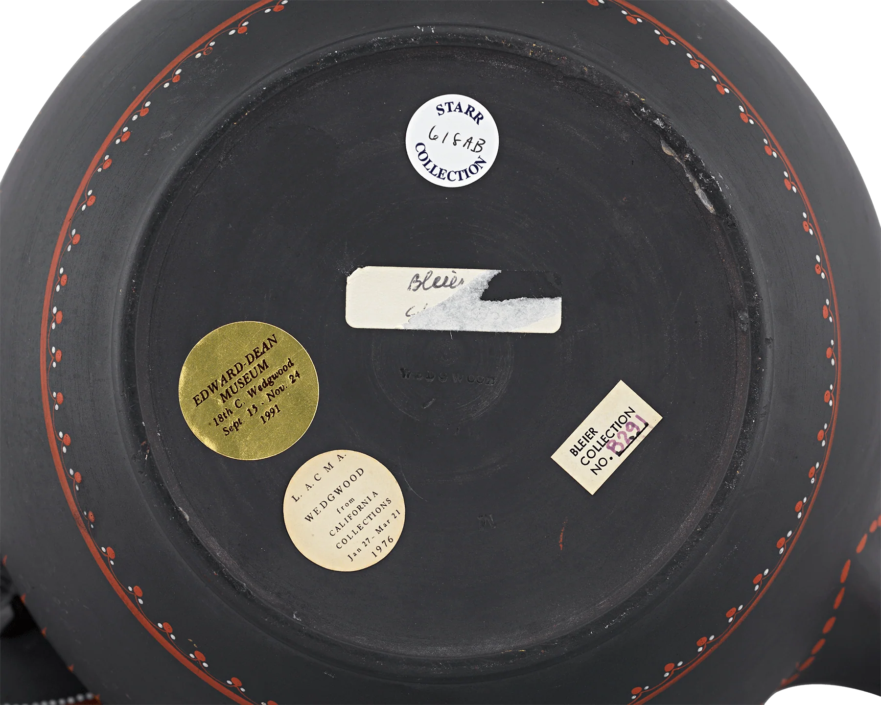 Wedgwood Black Basalt and Encaustic Enamel Rum Kettle - Image 3