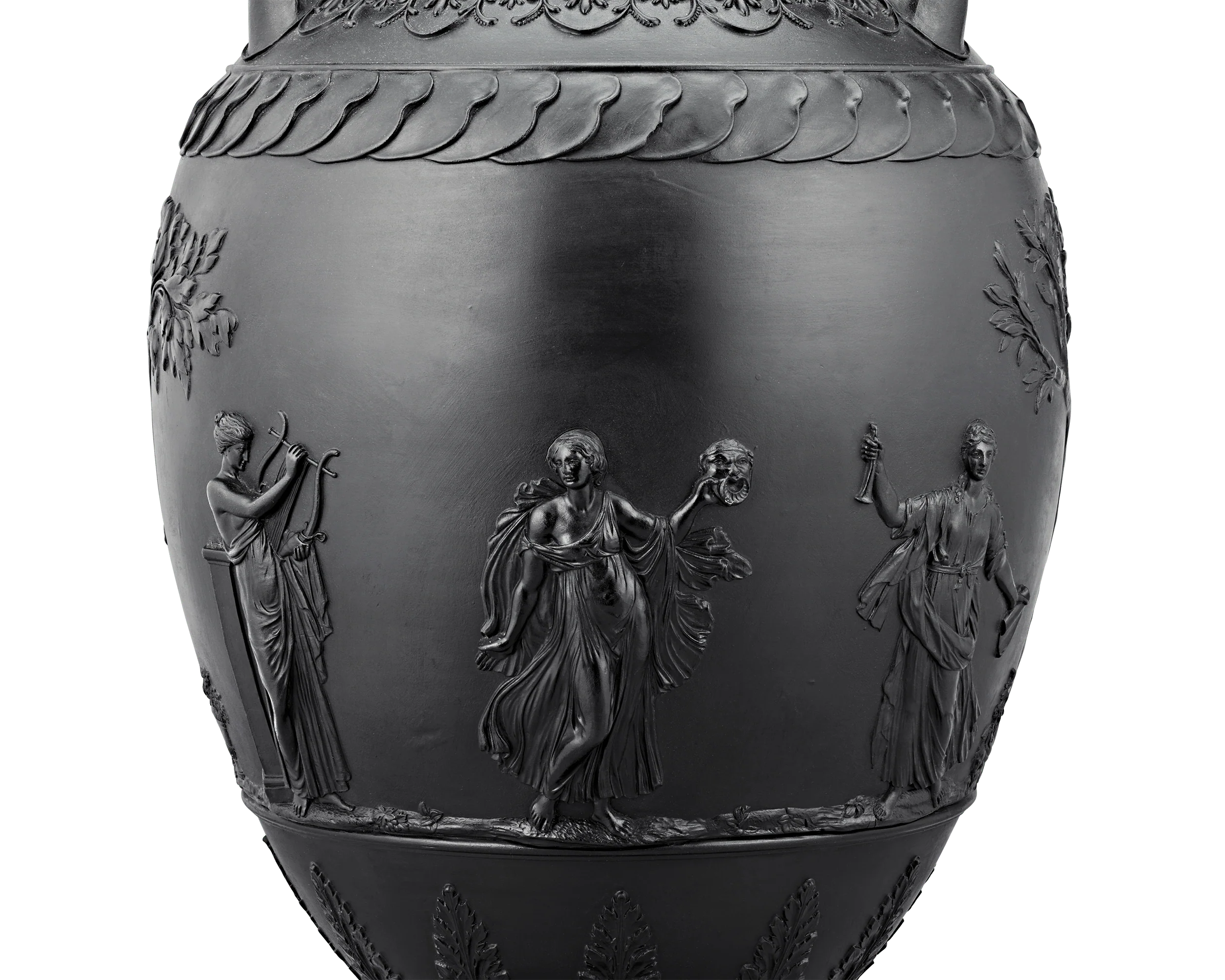 Wedgwood Black Basalt Two-Handled Vase - Image 5