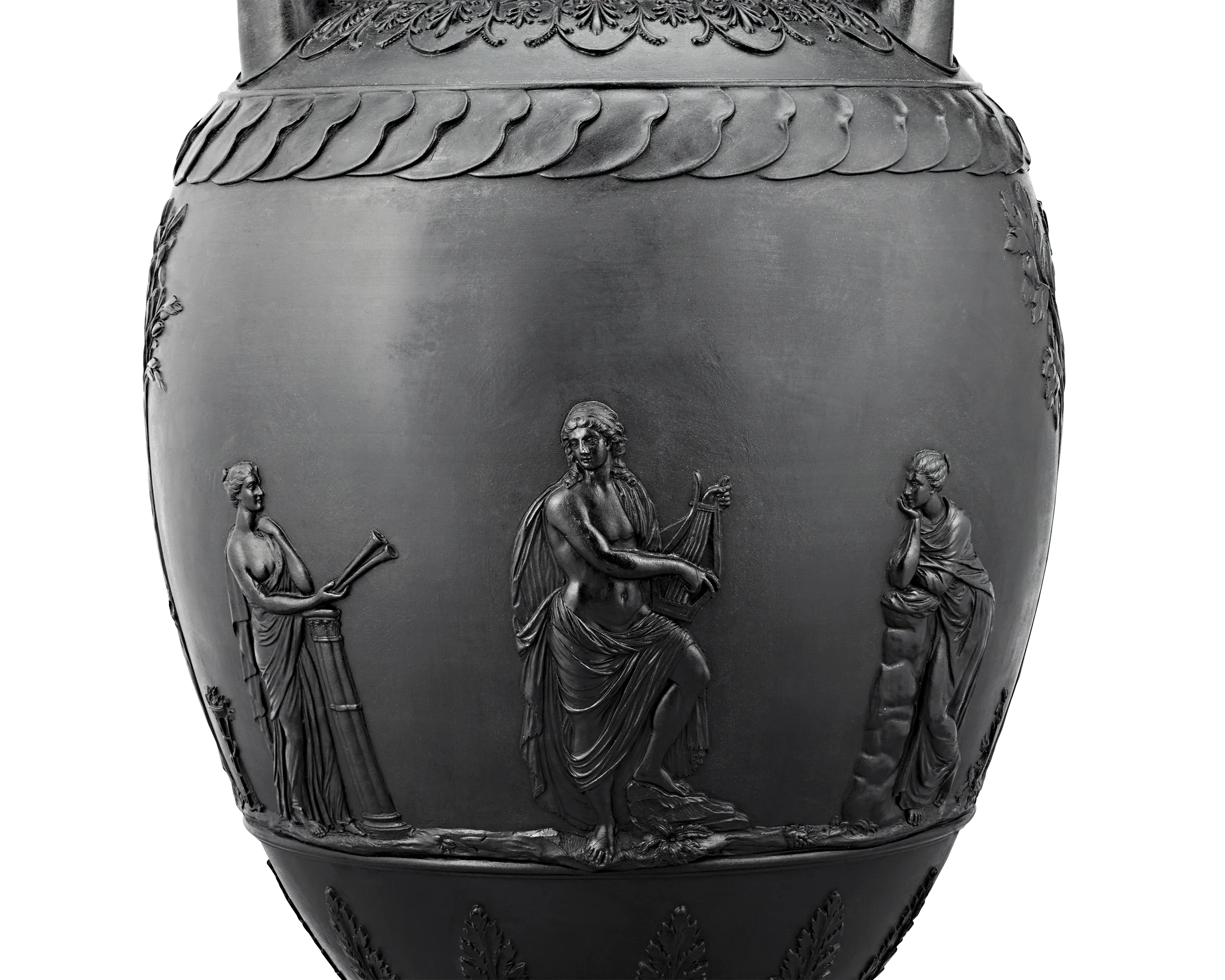 Wedgwood Black Basalt Two-Handled Vase - Image 6
