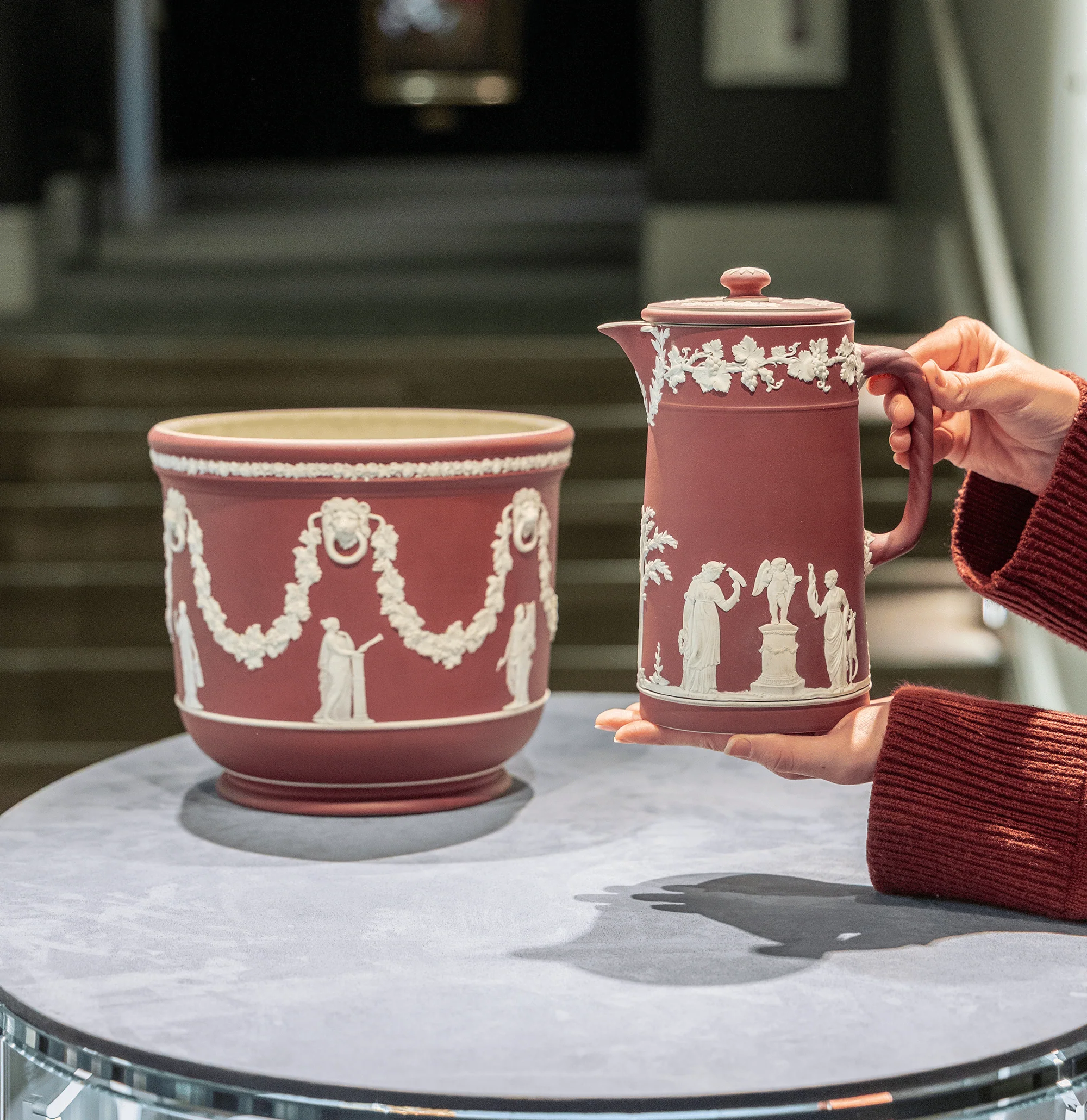Wedgwood Crimson Covered Jug - Image 6