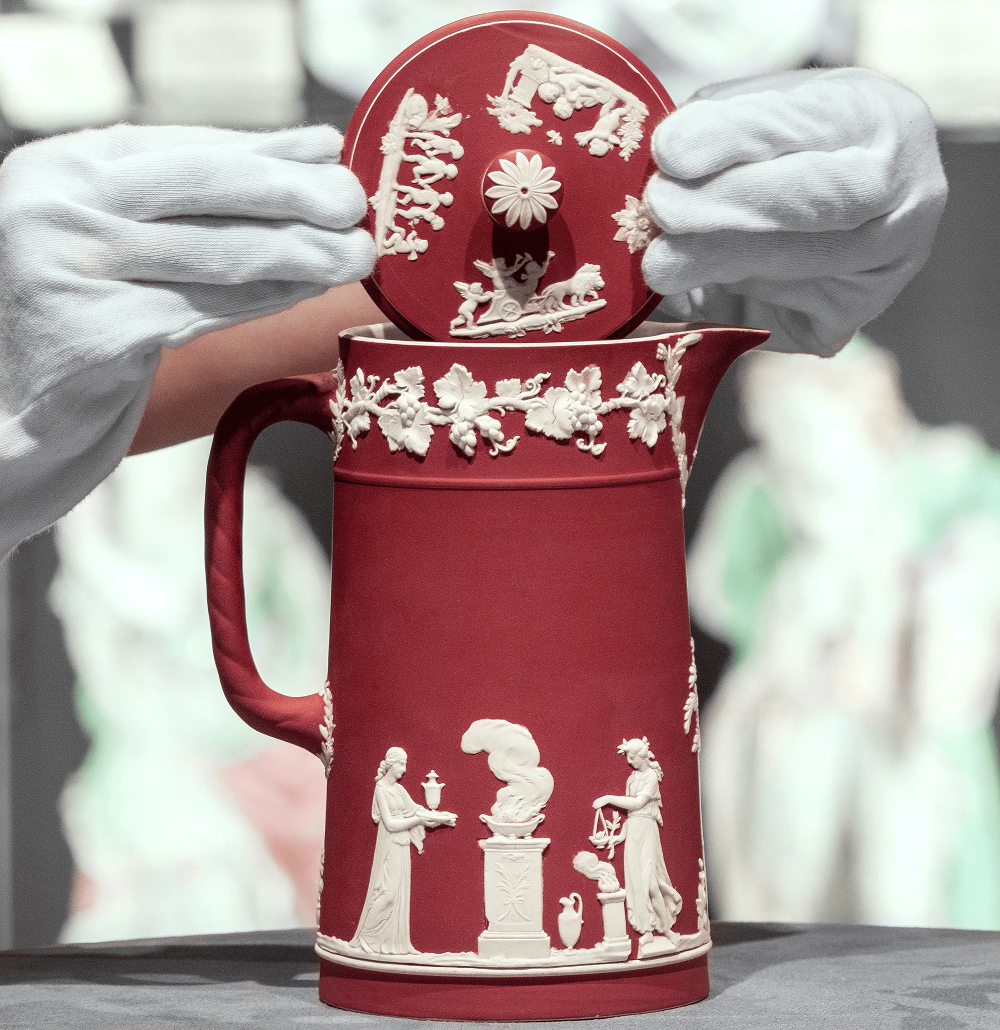 Wedgwood Crimson Jasperware Pitcher - Image 4