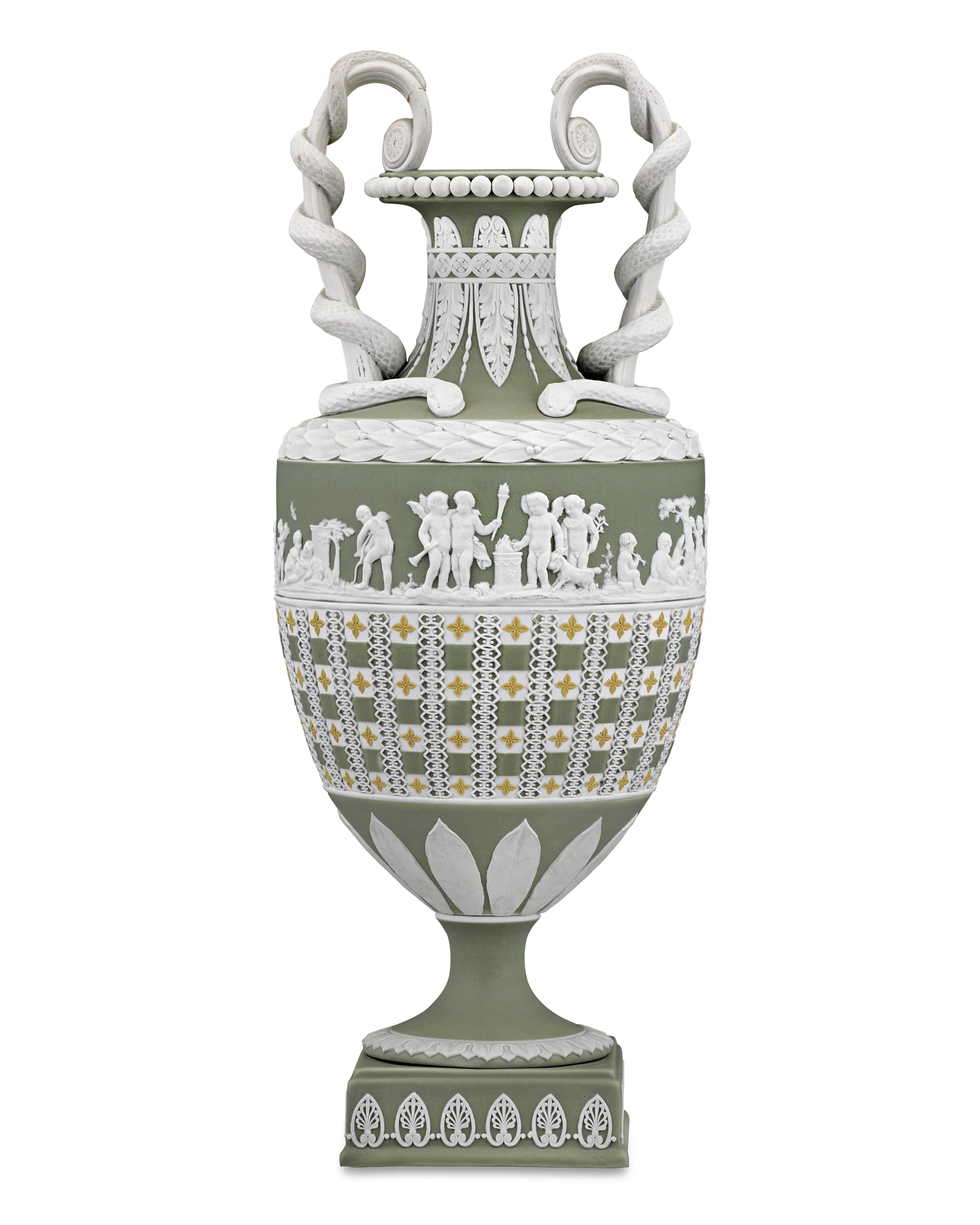 Wedgwood Diceware Snake-Handled Vase