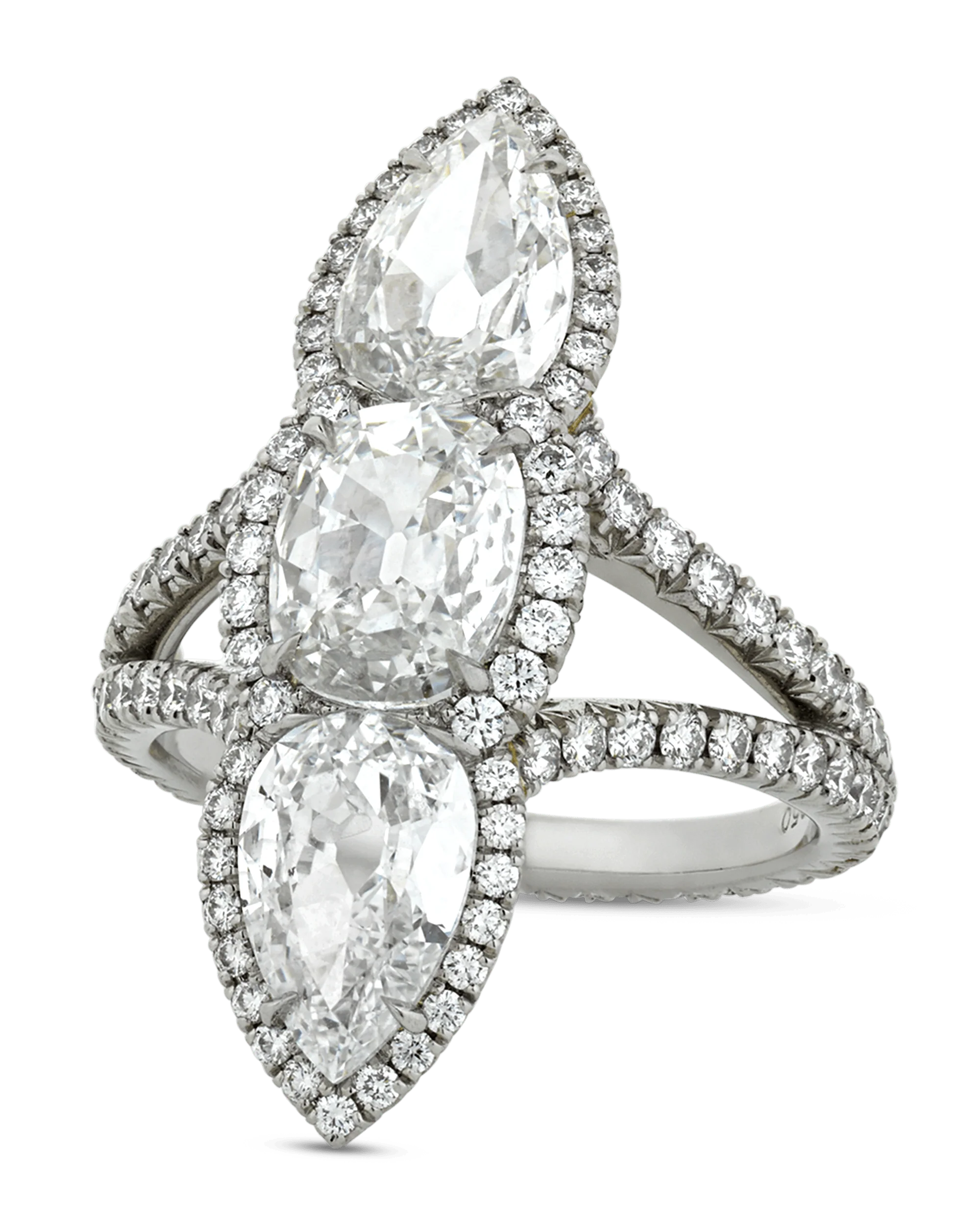 White Diamond North-South Ring, 3.04 Carats - Image 3