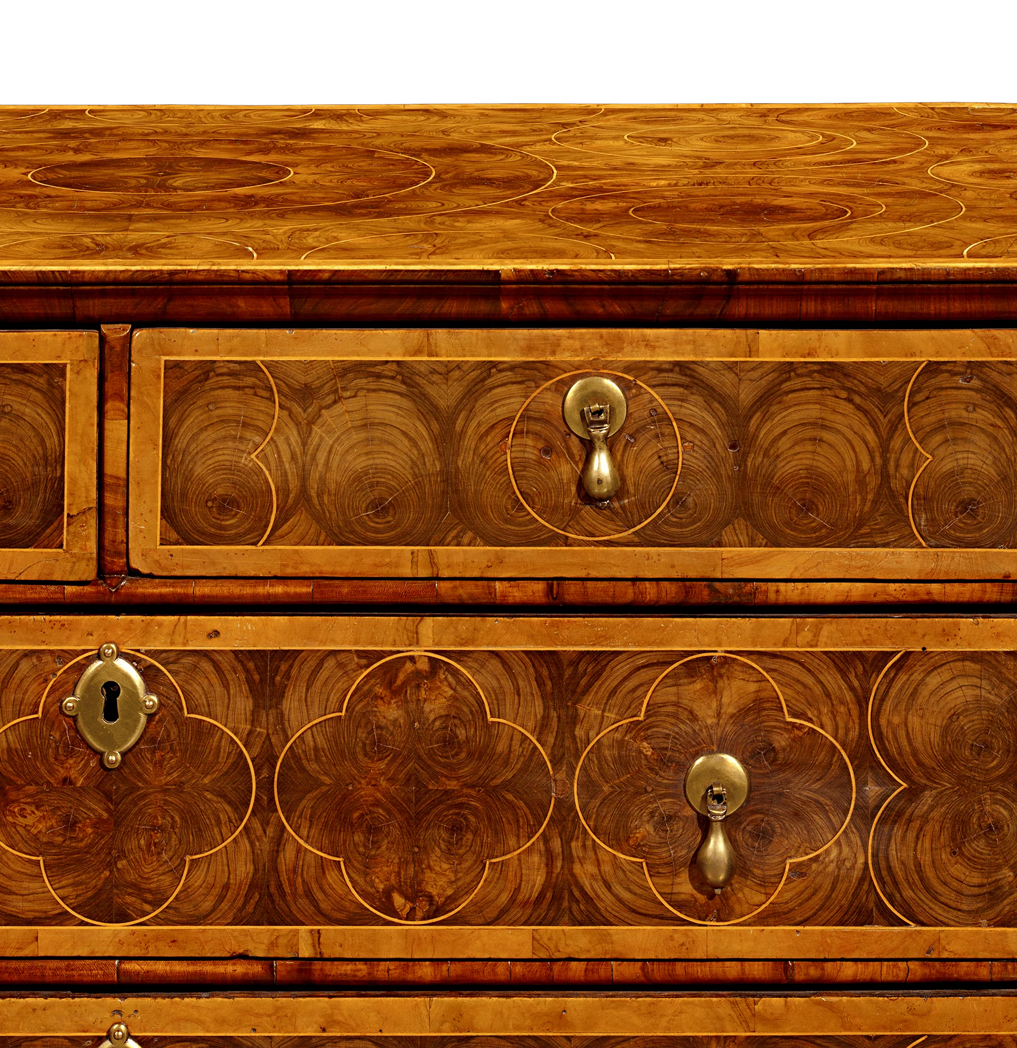 William and Mary Oysterwood Chest - Image 5