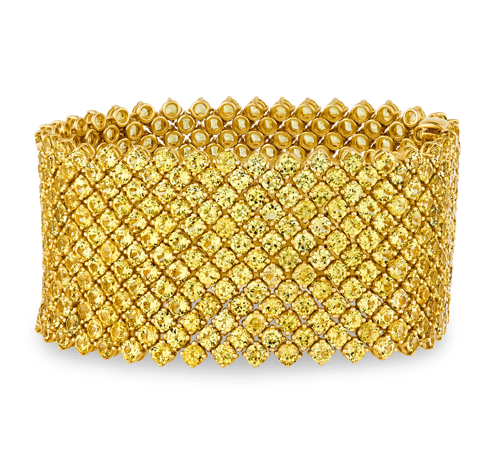 Yellow Sapphire Mesh Bracelet, 66.24 Carats - Image 3