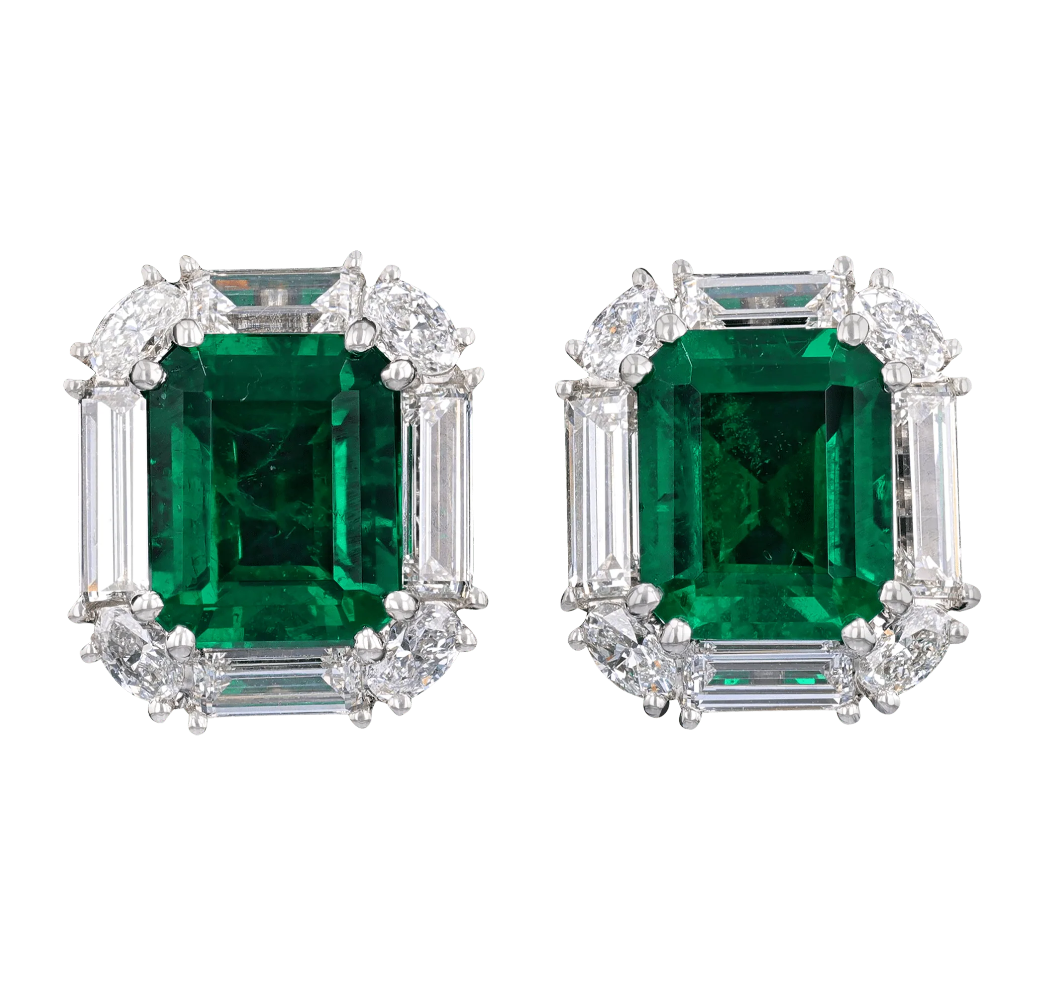Zambian Emerald Earrings, 5.33 Carats